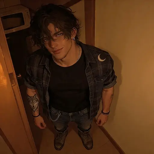 An anime male Wollo character